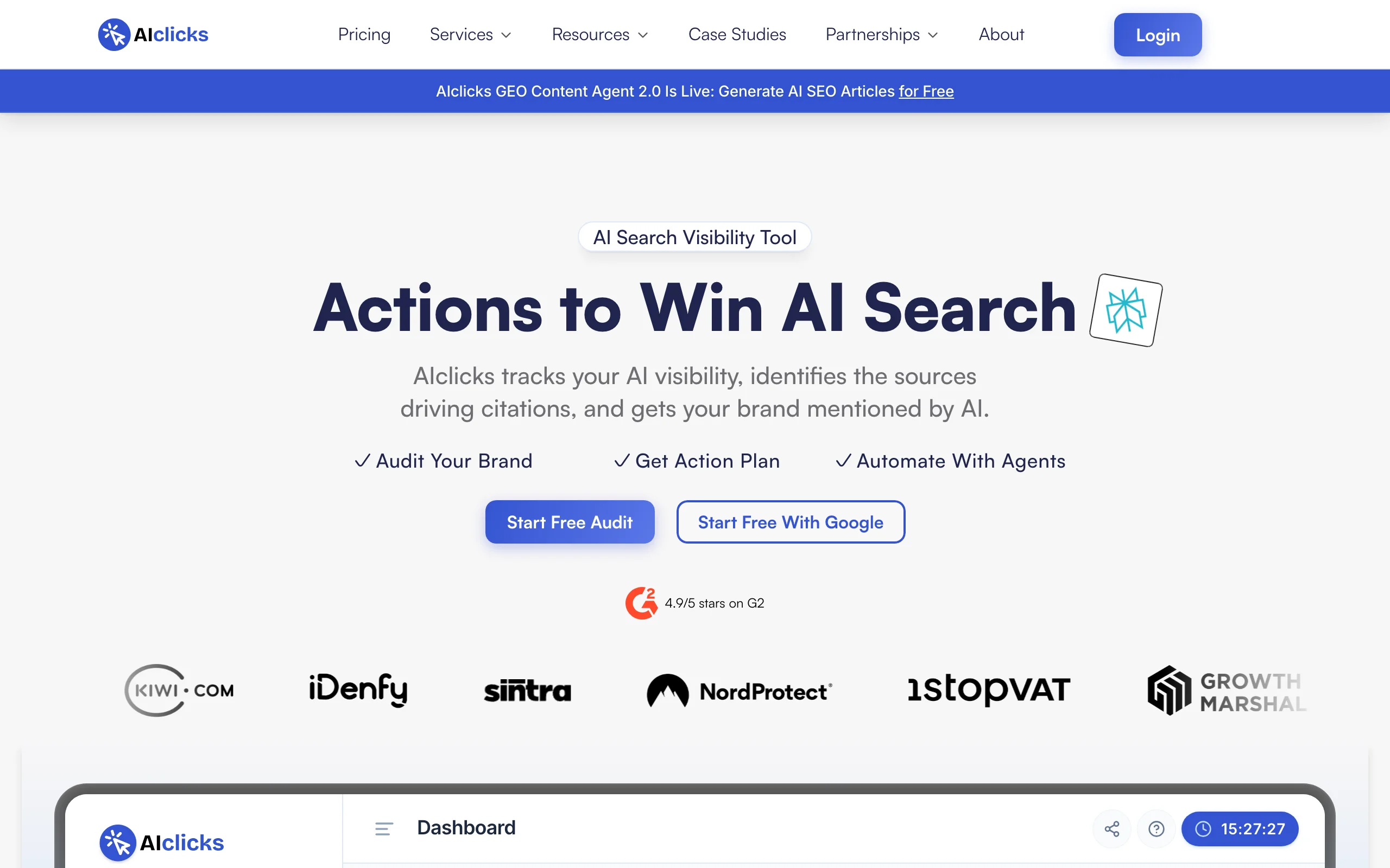 AI search visibility tracking and attribution with AIclicks