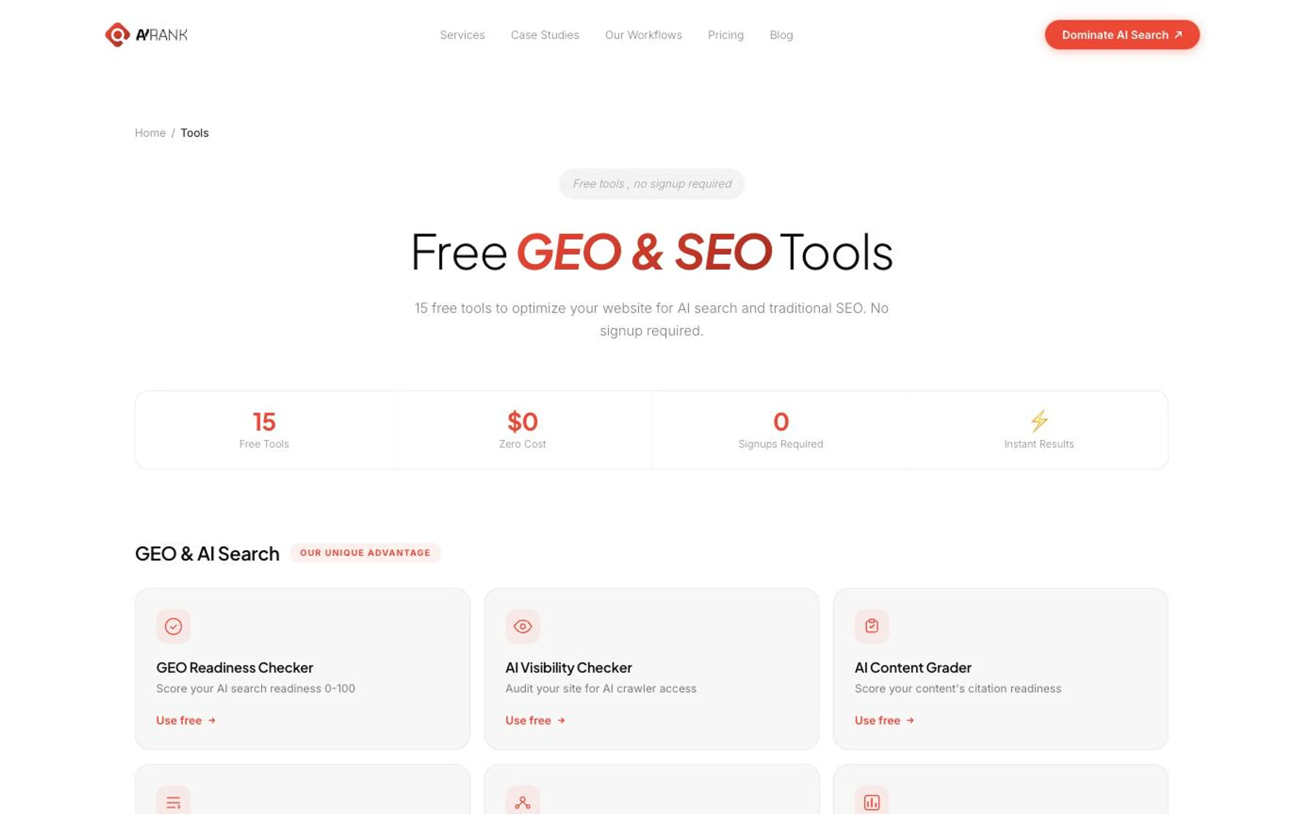 Free AI visibility readiness audit with AY Rank