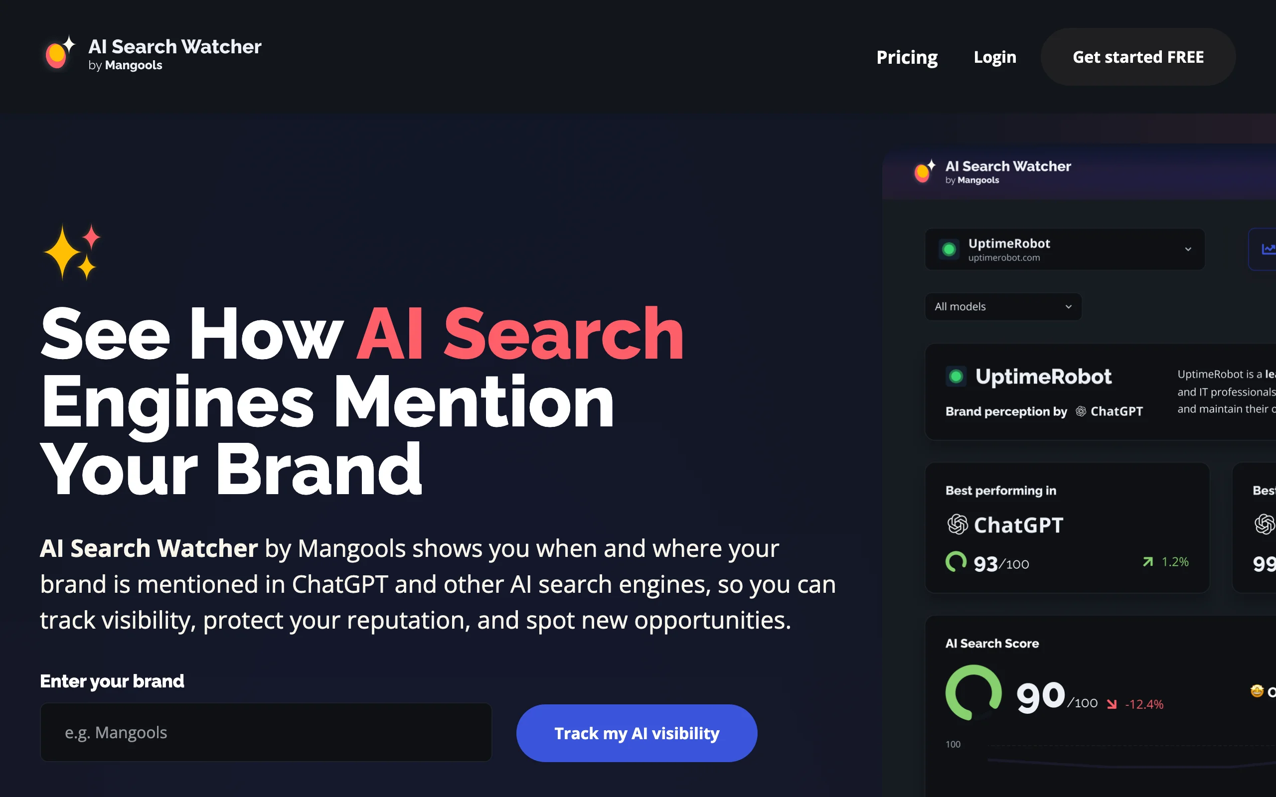 AI SEO Tool with Mangools AI Search Watcher