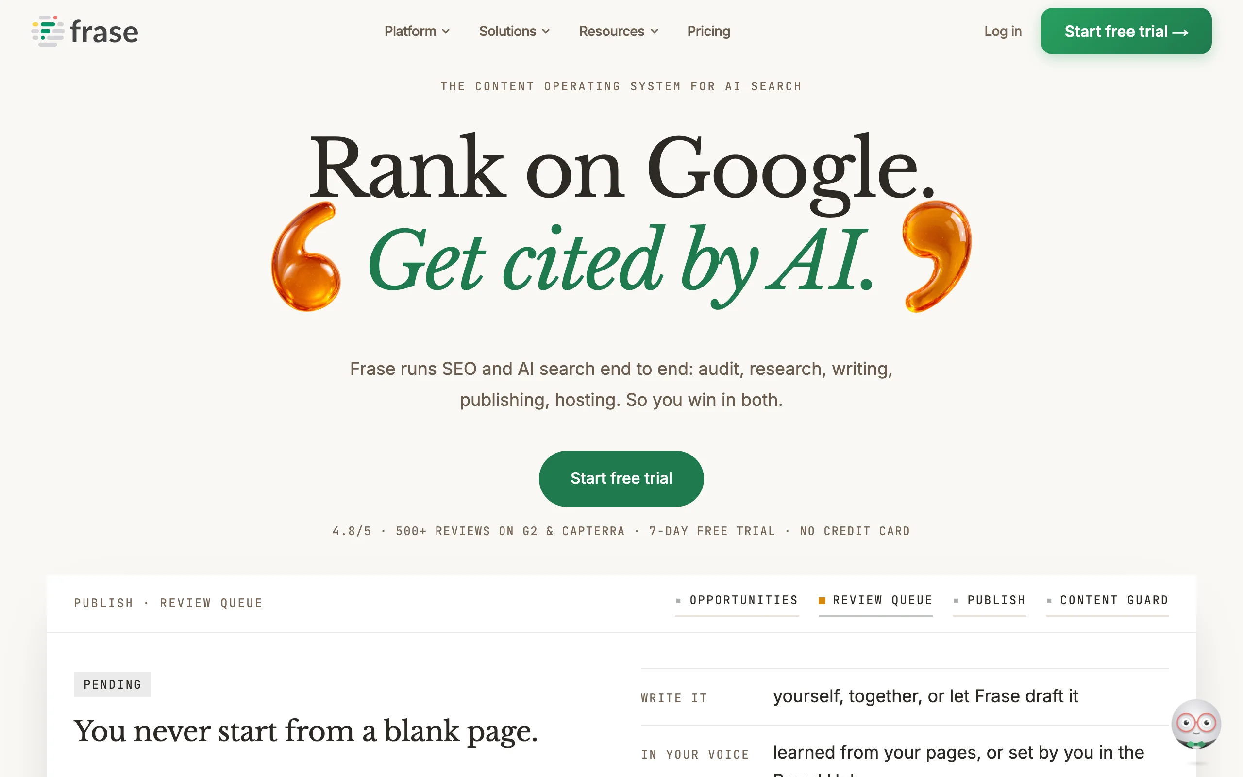 AI SEO Tools with Frase