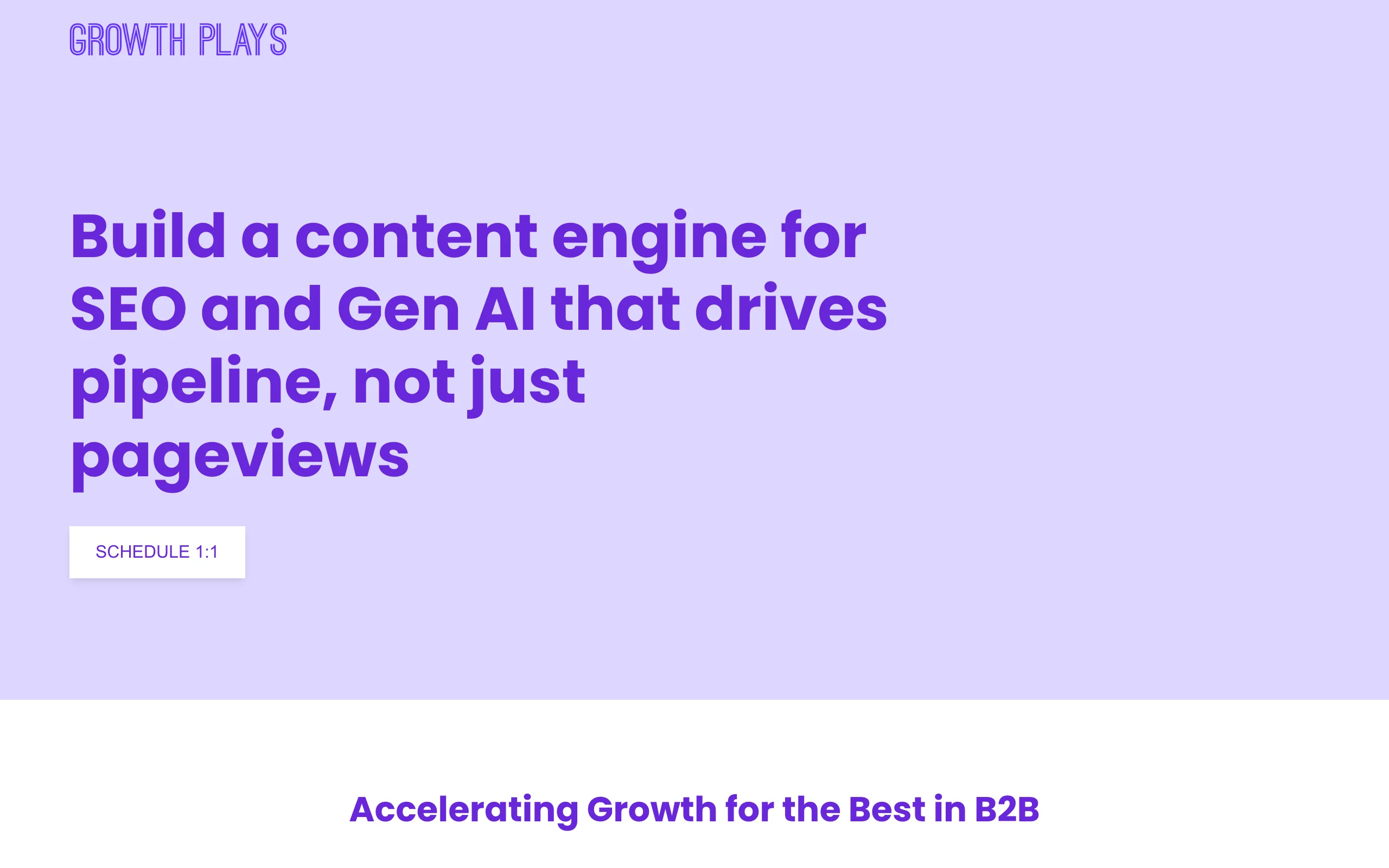B2B SEO Agency with Growth Plays