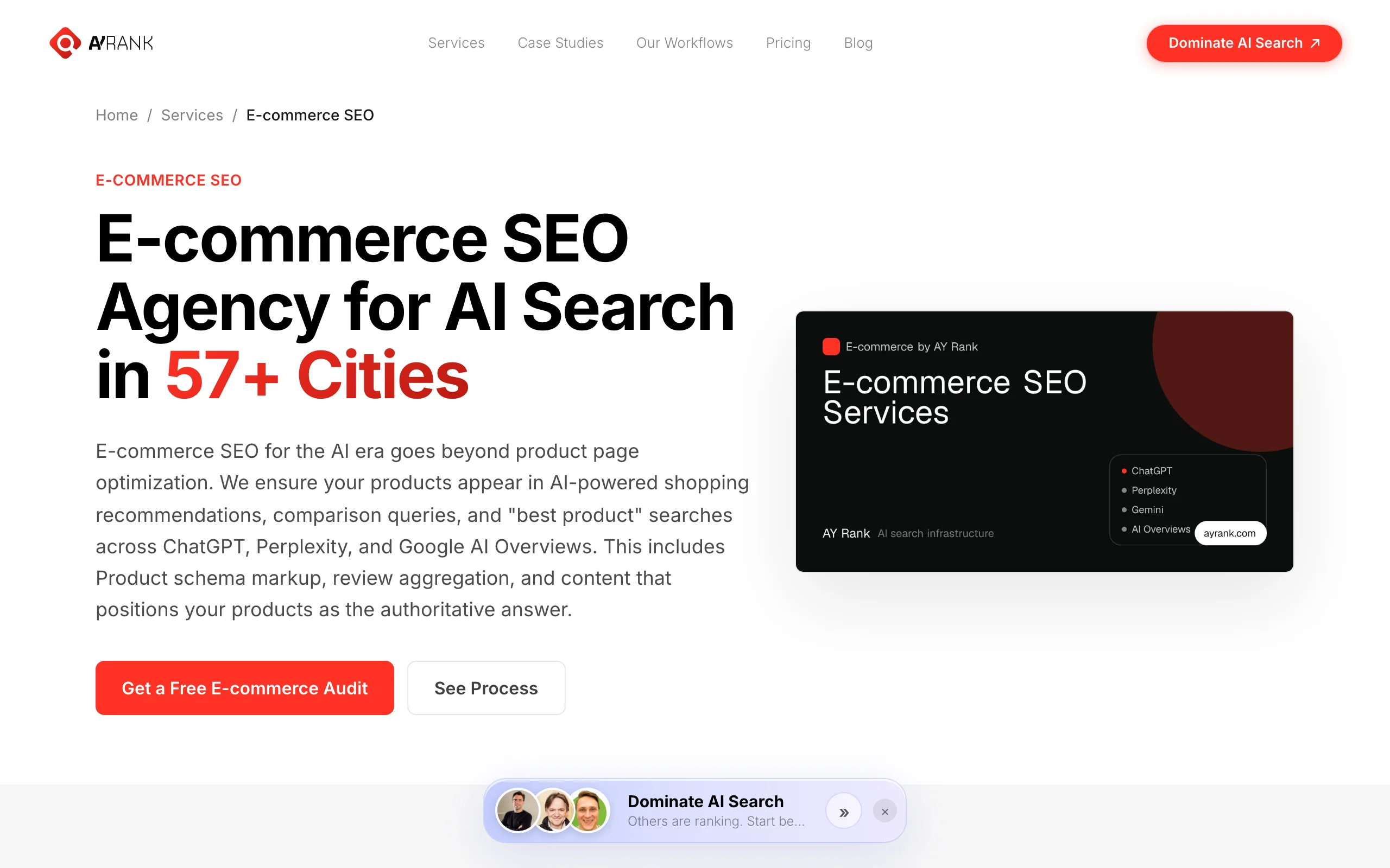 Ecommerce SEO Agencies with AY Rank