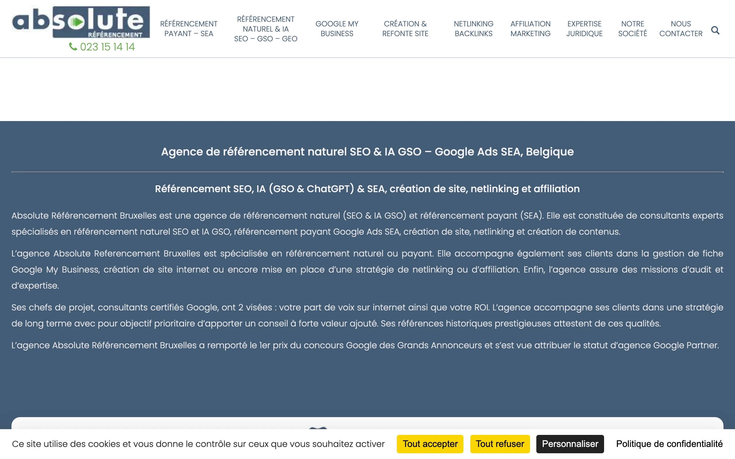 GEO Agencies in Brussels with Absolute Referencement