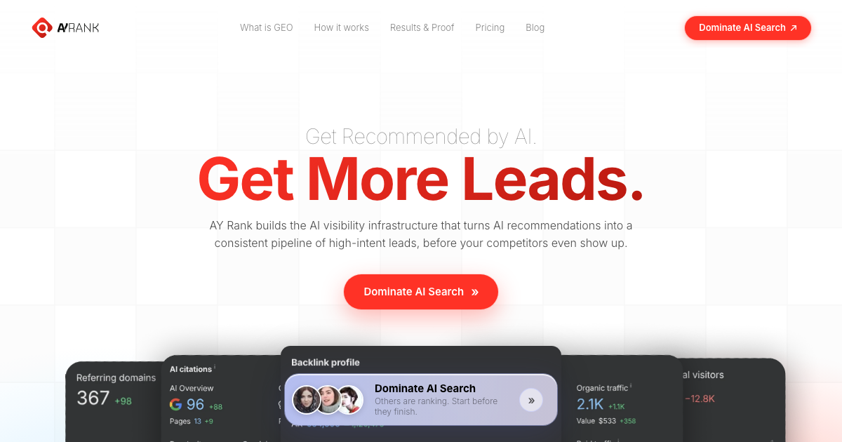 AY Rank homepage screenshot