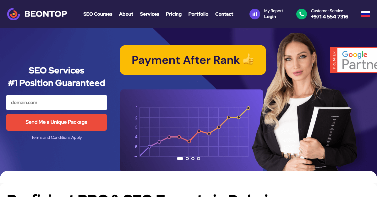 BEONTOP homepage screenshot