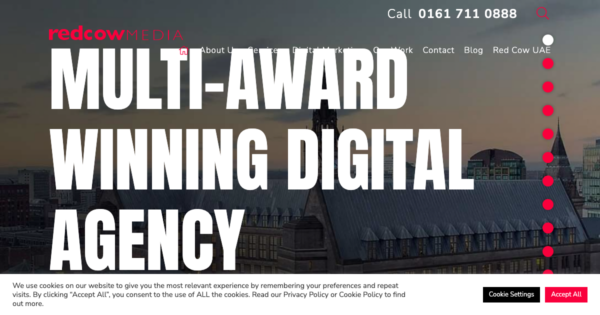 Red Cow Media homepage