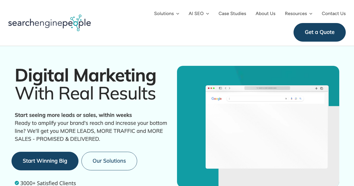 Search Engine People homepage