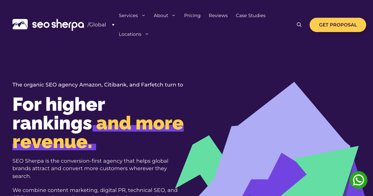 SEO Sherpa homepage screenshot