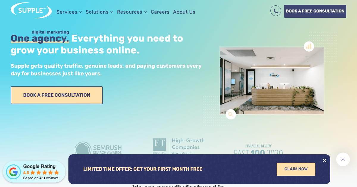 Supple Digital homepage